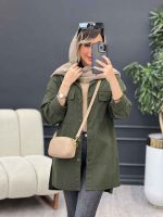 مانتو دو جیب پیله بغل چاک کد 4956 - تصویر 20
