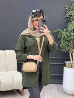 مانتو دو جیب پیله بغل چاک کد 4956 - تصویر 5
