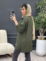 مانتو دو جیب پیله بغل چاک کد 4956 - تصویر 13