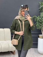 مانتو دو جیب پایین هلال نینا کد 4964 - تصویر 17