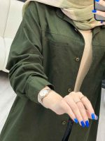 مانتو دو جیب پایین هلال نینا کد 4964 - تصویر 11