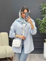 مانتو دو جیب پایین هلال نینا کد 4964 - تصویر 2