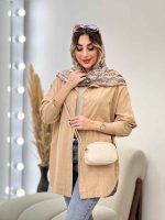 مانتو لینن رنگی دو جیب هانا کد 4937 - تصویر 4