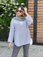 شومیز ترکیبی راه راه کد 4958 - تصویر 27