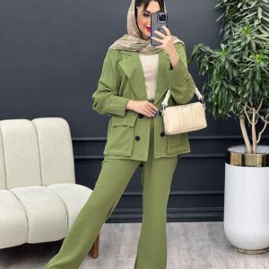 مانتو و شلوار دو جیب پاکتی درنا کد 4963