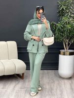 مانتو و شلوار دو جیب پاکتی درنا کد 4963 - تصویر 5