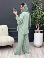 مانتو و شلوار دو جیب پاکتی درنا کد 4963 - تصویر 22
