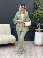 مانتو و شلوار دو جیب پاکتی درنا کد 4963 - تصویر 24