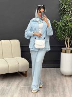 مانتو و شلوار دو جیب پاکتی درنا کد 4963 - تصویر 2