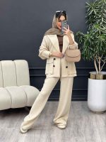 مانتو و شلوار دو جیب پاکتی درنا کد 4963 - تصویر 3