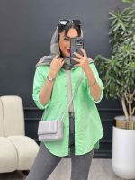 مانتو لینن رنگی بغل پنج دکمه کد 4957 - تصویر 17