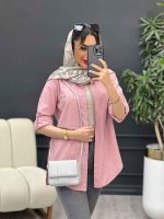 مانتو لینن رنگی بغل پنج دکمه کد 4957 - تصویر 12