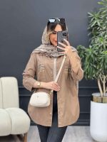مانتو جیب گلدوزی پایین هلال کد 4933 - تصویر 3