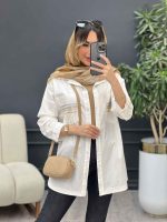 مانتو جیب گلدوزی پایین هلال کد 4933 - تصویر 4