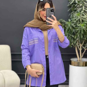 مانتو جیب گلدوزی پایین هلال کد 4933