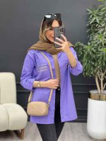 مانتو جیب گلدوزی پایین هلال کد 4933 - تصویر 7