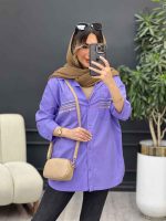 مانتو جیب گلدوزی پایین هلال کد 4933 - تصویر 14