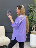 مانتو جیب گلدوزی پایین هلال کد 4933 - تصویر 11