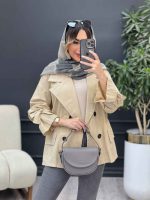 مانتو چهار دکمه آستین بند دو جیب کد 4943 - تصویر 19