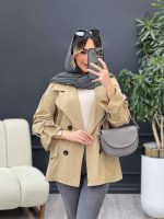 مانتو چهار دکمه آستین بند دو جیب کد 4943 - تصویر 9