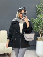 مانتو چهار دکمه آستین بند دو جیب کد 4943 - تصویر 8