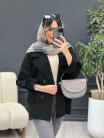 مانتو چهار دکمه آستین بند دو جیب کد 4943 - تصویر 17