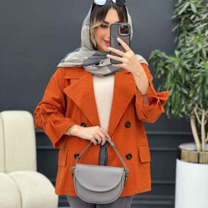 مانتو چهار دکمه آستین بند دو جیب کد 4943