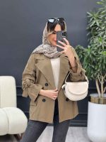 مانتو چهار دکمه آستین بند دو جیب کد 4943 - تصویر 15