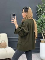 مانتو چهار دکمه آستین بند دو جیب کد 4943 - تصویر 20