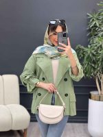 مانتو چهار دکمه آستین بند دو جیب کد 4943 - تصویر 4