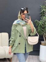 مانتو چهار دکمه آستین بند دو جیب کد 4943 - تصویر 13