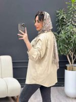 مانتو کتان دو جیب پاکتی سانیا کد 4918 - تصویر 14