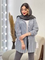 شومیز راه راه برش دار کد 4969 - تصویر 13