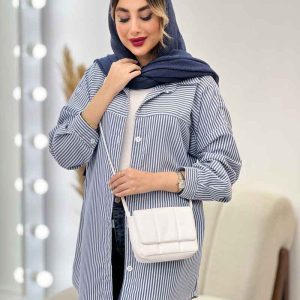 شومیز راه راه برش دار کد 4969