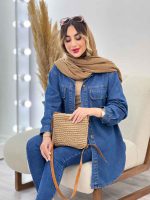 مانتو جین دو جیب پاکتی برش دار کد 4978 - تصویر 6