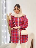 مانتو چهارخونه تک جیب کد 4890 - تصویر 22