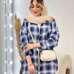 مانتو چهارخونه تک جیب کد 4890