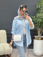 مانتو لینن رنگی بغل پنج دکمه کد 4957 - تصویر 20