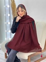 شال پفکی منگوله دار کد 4720 - تصویر 16