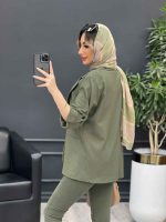 مانتو دو دکمه ثمین کد 4868 - تصویر 9