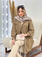 مانتو دو جیب پیله کد 4907 - تصویر 3