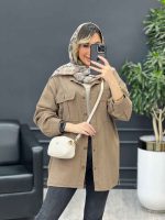 مانتو دو جیب پیله بغل چاک کد 4956 - تصویر 4