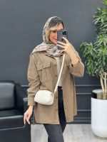 مانتو دو جیب پیله بغل چاک کد 4956 - تصویر 12