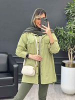 مانتو دو جیب پیله بغل چاک کد 4956 - تصویر 10