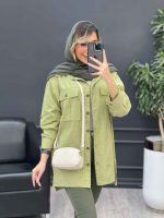مانتو دو جیب پیله بغل چاک کد 4956 - تصویر 2