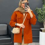 مانتو دو جیب پیله بغل چاک کد 4956