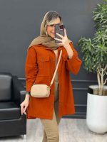 مانتو دو جیب پیله بغل چاک کد 4956 - تصویر 17