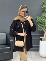 مانتو دو جیب پیله بغل چاک کد 4956 - تصویر 8