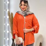 شومیز تک جیب نلی کد 4785