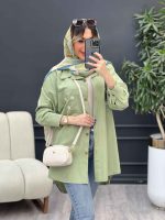 مانتو لینن تک جیب گلدوزی کد 4775 - تصویر 8
